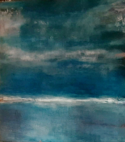 VENDU - 100 x 100 ACRYLIQUE SUR TOILE TECHNIQUE MIXTE